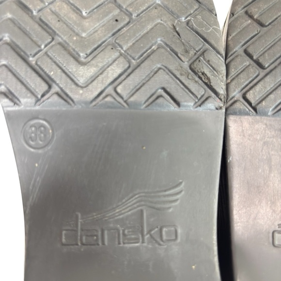 Dansko Clog Nursing Shoe Sz 38 US 7.5 / 8 Floral Black Patent Leather Slip-On - Picture 7 of 16